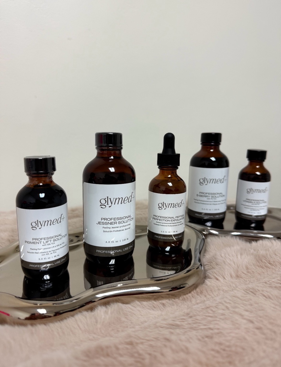 Professional GlyMed skincare products used at Full Circle Beauty San Diego